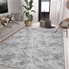 Tinyboy-hbq Tappeti Salotto Shaggy a Pelo Lungo Peloso Soggiorno Moderno Cameretta, Camera da Letto, Tappetino Antiscivolo (Grigio Bianco, 140 x 200cm)