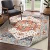 BEIMO Tappeto Vintage Doppia Faccia 120x170 cm - Taupe/Arancione - Motivo Astratto - Incluso Antiscivolo - Ultra Morbido e Lavabile in Lavatrice