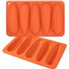 Webake Set di 2 stampi per pane in silicone per pannocchie di mais, per cuocere i bastoncini di mais del sud