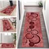 ZUZEKU Tappeto lungo per corridoio, cucina, corridoio, antiscivolo, moderno, in poliestere, venduto al metro, personalizzabile, 40 x 120 cm, colore: rosso