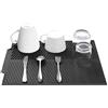SOQKEEN Tappetino Scolapiatti in Silicone 50 x 40 cm, Resistente al calore, antiscivolo, pieghevole Tappetino Silicone Cucina, Nero