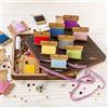 Luca-S Set di 32 organizer per filo da ricamo, scatola organizer in legno con bobine di filo interdentale, scatola organizer per punto croce