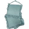 Zucchissime Allegria Set 12 Cuscini Tinta Unita, con Volant 40x40 Spessore 5 cm, Copri Sedia Cucina + Omaggio Set EGIDIOSRL (Verde Tiffany)