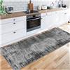 Siunwdiy Passatoia Cucina Moderno Antiscivolo Lavabile Antimacchia Motivo Grigio e Design Astratto Tappeto Runner Lungo per Corridoio Ufficio Entrata Casa Cucina da Ingresso,Grigio,40x360cm