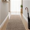 Interiyou Tappeto salotto a pelo alto Sofia - 70x200 cm Beige - Soffice e monocromatico - Lavabile e antiscivolo - Lungo morbido