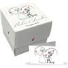 PV Grafik 24 Scatole Confetti Matrimonio Personalizzate | Kit Bomboniere Matrimonio Fai da Te con Bigliettini Confetti Personalizzati | Scatoline Portaconfetti Promessa e Anniversario(Ritta M 18)