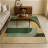 ARUGYTEI Tappeto,180 x 200 cm, Retro Verde Senape Giallo Verde Salvia Beige Bianco, Tappeti Vintage Soggiorno, Artistici Decorazione Domestica,
