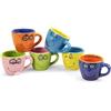 Gicos Set 6 Tazzine Tazze Caffè senza Piattini in Ceramica Le Smorfie