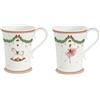 Easy Life Set 2 Tazze mug per colazione di natale in porcellana con ballerina e cavallo a dondolo Magie de Noel 300 ml