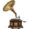aubaho Nostalgia grammofono gramophone imbuto decorazione in stile antico ((i2)