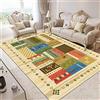 Rururug Tappeto di Design Moderno piccolo Dimensione Antiscivolo Lavabile, Beige patchwork geometrico vintage Tappeto Soggiorno Cameretta Divano Corridoio Sala Pranzo, 200 x 300 cm