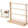 Generic Organizer per nastri, 4 ripiani, in legno, per lavori di cucito, per artigianato, pasticceria, negozio di fiori