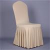 VRTYVEYBB Coprisedia in morbido spandex con gonna Oxford, stile hote design elasticizzato antipiega, per sedie da 85-105 cm, per banchetti ed,(solo coprisedia)(Champagnes 2 pezzo)