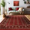 SIMPEX Tappeto Orientale 120x170 cm Rosso, Elegante Pelo Corto con Carattere Vintage, Ideale per Zona Giorno o Camera da Letto