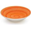 Generico Memento Table Set 6 piatti Fondi 23 cm in ceramica Made in Italy, dipinti a mano (Mandarino, Fondi)