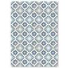 Panorama Tappeto in Vinile - Tappeti in PVC Grandi - Tappeto da Cucina, Corridoio e Soggiorno - Modello Cudillero Blu 100x140 cm