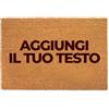 Lupia Zerbino Ingresso Esterno 40x60 cm testo PERSONALIZZATO, Zerbino Ingresso Casa Simpatico in Fibra di Cocco Resistente, Tappeto Porta con Scritta, Base Antiscivolo PVC, Interno Esterno