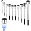 Bonussi 10 Lampade Giardino Ricarica Solare Paletti Solari LED Luce RGB Cambio Colore