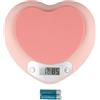 Feeshoppher Bilancia elettronica da cucina, capacità 5 kg, sensore di precisione per misurazione accurata degli ingredienti, design a forma di cuore rosa con display LCD di facile lettura, funzione