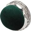 Generic Puntaspilli, Forma Emisferica, Facile da Pulire, Morbido Puntaspilli Vintage Elastico per Cucire (Tipo verde base argento)