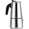 Jenngaoo Caffettiera Espresso, 2/4/6/9 Tazze Moka Portatile in Acciaio Inox Caffettiera caffè Espresso Italiano per Fornelli a Gas, Piano Cottura e Induzione(4 Tazze - 200ml)