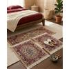 Italia Magazzini Set 3 Tappeti Forma Rettangolare Camera Letto Scendiletto Persiano Con Frange (Beige)