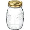 Bormioli Rocco Quattro Stagioni 79209 - Barattoli per marmellata con coperchio, 12 pezzi, capacità 500 ml, coperchio da 70 mm