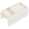 Qualoramall Supporto per tazze da divano, in silicone, antiscivolo, per bracciolo del divano, antipolvere, organizer per bevande, con supporto per telefono, telefono, snack, bevande (bianco)