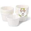 BIOZOYG Contenitori di carta 60 ml bianchi I Ciotola sostenibile per salse e condimenti I Coppa bianca in carta cerata I biodegradabili e senza plastica I in materiali riciclati I 5000 pz.