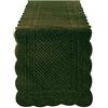 BLANC MARICLO' Runner da tavolo striscia velluto CARMEN verde 40x140 cm