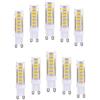 OUKAIDE 10 Pezzi lampadine LED G9 7W 2835LEDs Lampada LED AC220-240V bianca calda 3000k Lampadina LED super brillante 600LM Angolo del fascio 360 ° Base in ceramica G9 Non dimmerabile