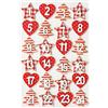 Hobby-Fun Hobbyfun - Mini set di numeri in legno da 1 a 24, circa 35 mm, colore: bianco e rosso