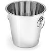 Forgast Raffredda Bottiglie, Raffreddatore per Vino Champagne, Seccio Secchiello Refrigerante in Acciaio Inox con Manici, per Festa, Matrimonio, capacità 3,3 Litri