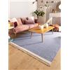 benuta Tappeto di lana Pop Karla - Blu 200 x 300 cm - Cotone, Lana - Rettangolare & Stile: tinta unita, Hygge & Cozy, Minimalista - Facile da pulire per soggiorno, camera da letto