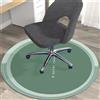 Odot Tappeto Sedia Ufficio Gaming Rotondo,Fango di Diatomee Tappeto Salvapavimento Antiscivolo Protettore del Pavimento Tappetino per Sedia da Ufficio per Parquet Pavimenti Duri (verde,100cm)
