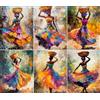 Craft Kreatively Carta di riso africana per donne, 20 x 26,5 cm (6 fogli), 6 x carte di bellezza per decoupage per collage, tecnica mista, creazione di biglietti e artigianato, decoupage CRAFT KREATIVELY