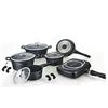 Royalty Line SET BATTERIA DI PENTOLE 15 pezzi PROFESSIONALE ROYALTY LINE IN PIETRA LAVICA COD. rl-es1015m (NERO)