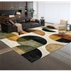 Generic Tappeto quadrato 200 x 200 cm, lavabile, antiscivolo, spesso, per ingresso, loft balcone, decorazione per la casa, moderno, geometrico, minimalista, verde, beige,