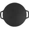 Segrehy Canna grill coreana non stick bbq piastra rotonda a doppia manico a doppia manico in alluminio in lega in lega a gas compatibile campeggio esterno campeggio casalingo cucina (29 cm)
