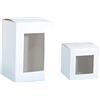 C.X.Y. 50 Pezzi Scatola Confezione Regalo Bomboniera Misura Varia Con Finestra Colore Bianco (9 * 9 * 9cm)