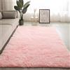 Swsen Tappeto Soggiorno Super Morbido - Tappeti Shaggy Soffice Lato Lavabile - Moderno Tappeto Inferiore Antiscivolo a Pelo Lungo Tappeti a Pelo Lungo 120x180cm, Rosa