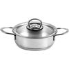 INOXPRAN - Minicasseruola Bassa INOXMINI in Acciaio Inossidabile, con Coperchio in Vetro, Dimensioni 27x18x7cm, Utilizzabile su Tutti i Piani di Cottura compreso l'Induzione (600)