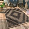 Paco Home Tappeto Cucina Da Esterno Salotto Moderno Balcone Terrazo Motivo Boho Motivo Floreale Motivo Geometrico, Dimensione:120x160 cm, Colore:Antracite 2