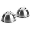 BURNHARD Cloche Acciaio per Hamburger - Set da 2 - Utensile Cucina Acciaio Inox - Scalda Vivande