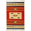 SpazioTessile - Tappeto Salotto, Cucina, Camera da Letto, Soggiorno, Ingresso Interno 100% Cotone Kilim, Stuoia Etnica Indiana Pelo Corto e Frange, Lavabile in Lavatrice - 60x200cm, Disegno B