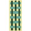 RugVista Charlie, Tappeto per interni ed esterni, Moderni, 80 x 200 cm, Rettangolare, Pelo corto, Cucina, Corridoio, Porch, Lavabile solo a mano, Resistente ai raggi UV, Verde