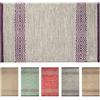 Olivo Tappeti OLIVO.shop Tappeto Cucina Lavabile, Tappeto Casa Multiuso, Runner Cucina Colorati, Tappeti Cotone per Interni, Passatoia Cucina MASAI 3 (GRIGIO/VIOLA, 55x110 cm)