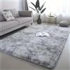 Aexpath Tappeto per soggiorno, grigio chiaro, 100 x 200 cm, spesso e morbido, a pelo lungo, per interni, soggiorno, camera da letto e corridoio, lavabile a mano, resistente allo sbiadimento