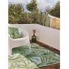 RugVista Areca, Tappeto per interni ed esterni, Moderni, 200 x 300 cm, Rettangolare, Pelo corto, Porch, Lavabile solo a mano, Resistente ai raggi UV, Verde/Chiaro Blu