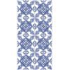 Panorama Tappeto Vinile - Modello Idraulico Cordova Blu 60x110 cm - Varie Dimensioni - Tappetino Lavabile per la Cucina - Passatoia PVC Antiscivolo